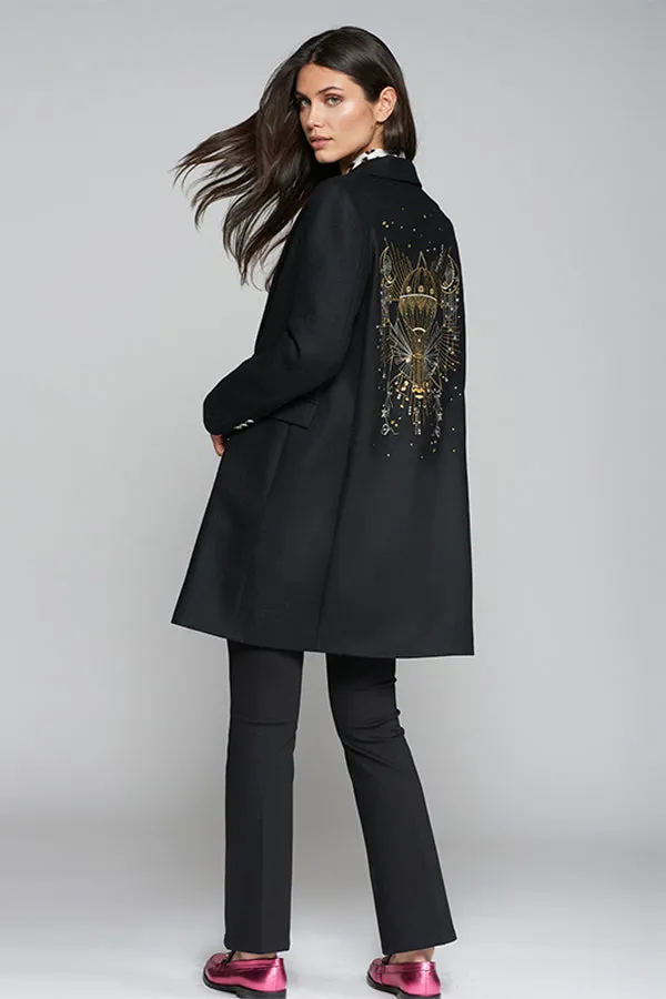 Vilagallo ARICIA EMB WOOL COAT