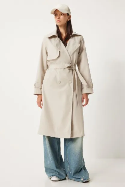 Women's Flowy Long Trench Coat