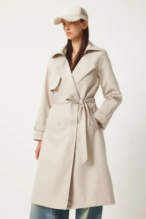 Women's Flowy Long Trench Coat