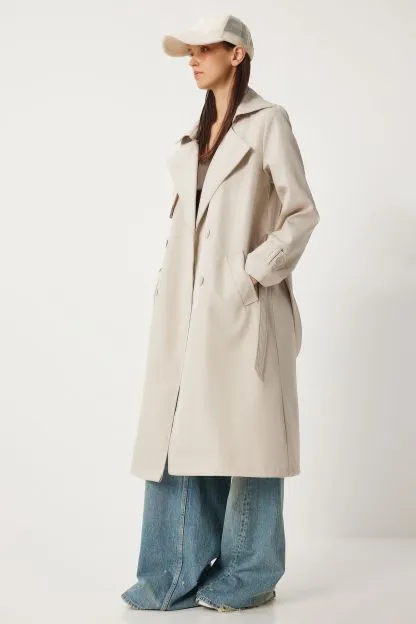 Women's Flowy Long Trench Coat