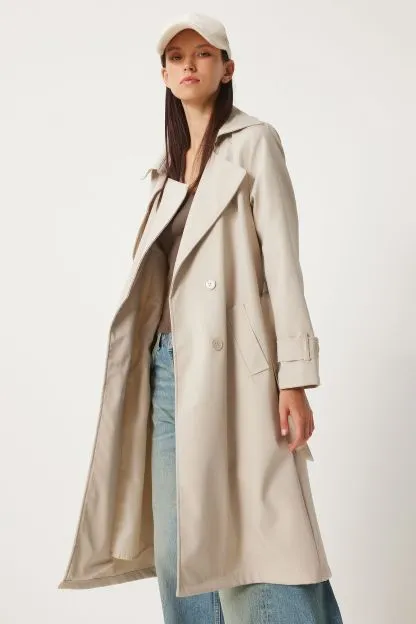 Women's Flowy Long Trench Coat