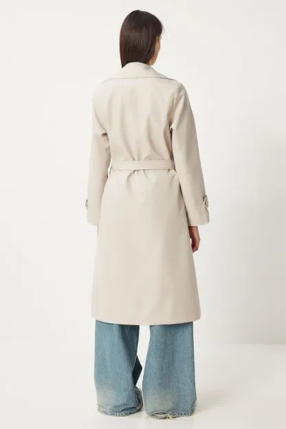 Women's Flowy Long Trench Coat