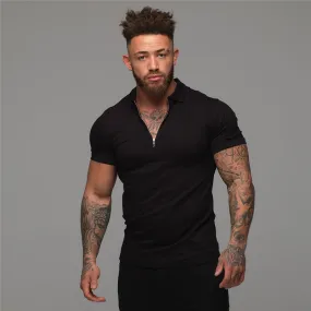 Xituodai Muscleguys Man Fashion Polo Shirt Casual Fashion Plain Color Short Sleeve High Quality Slim Polo Shirt Men Fitness Polo