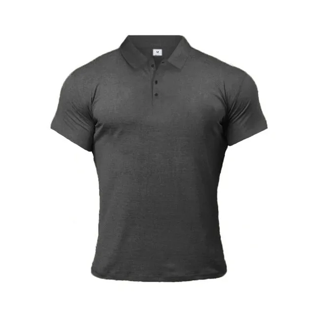 Xituodai Muscleguys Man Fashion Polo Shirt Casual Fashion Plain Color Short Sleeve High Quality Slim Polo Shirt Men Fitness Polo