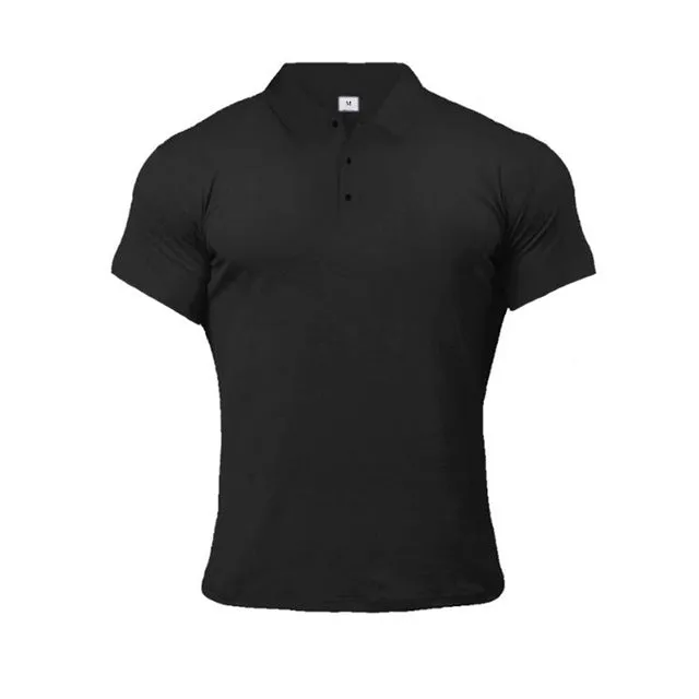 Xituodai Muscleguys Man Fashion Polo Shirt Casual Fashion Plain Color Short Sleeve High Quality Slim Polo Shirt Men Fitness Polo