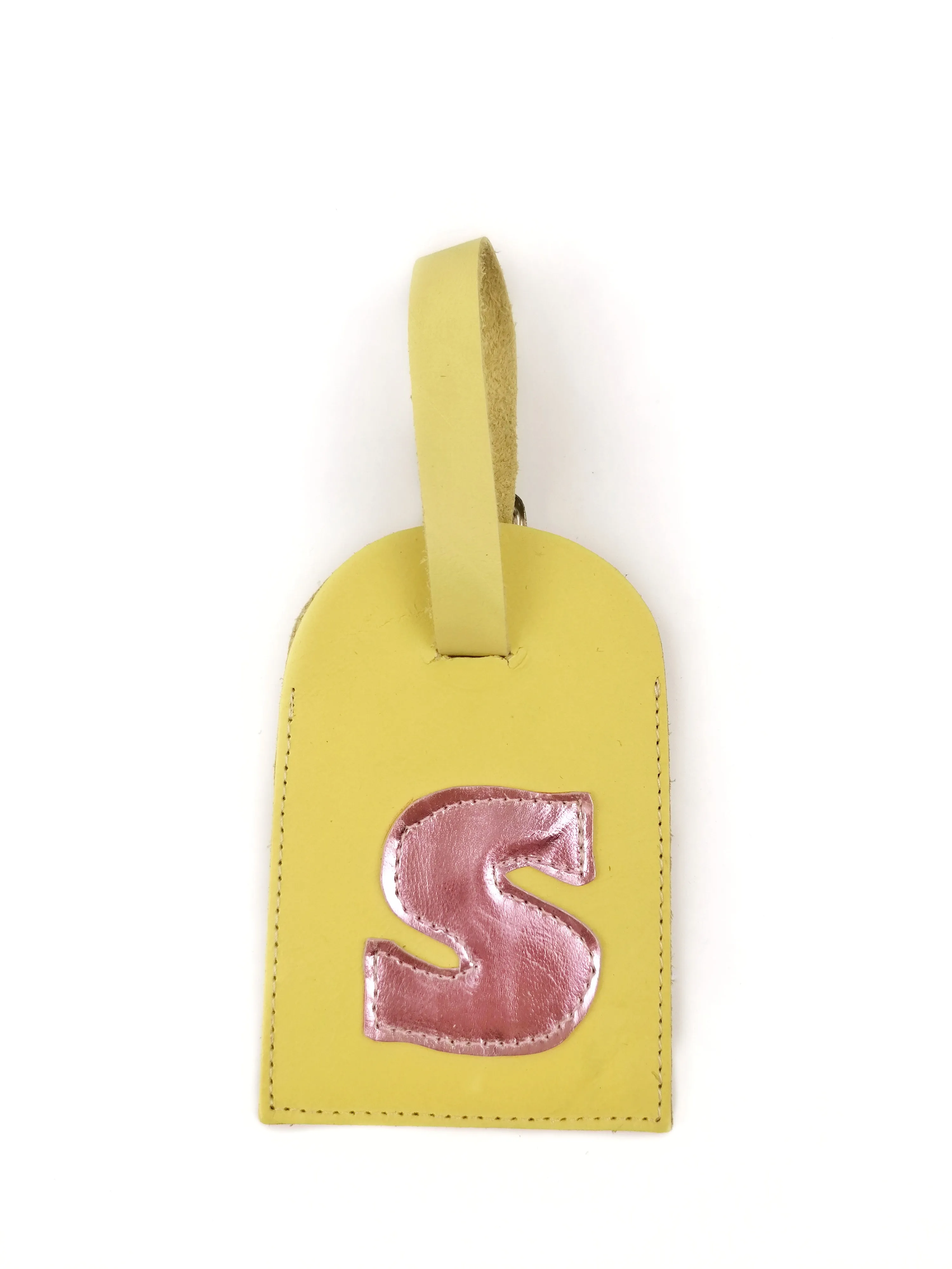 YELLOW/ METALLIC PINK TRAVEL TAG