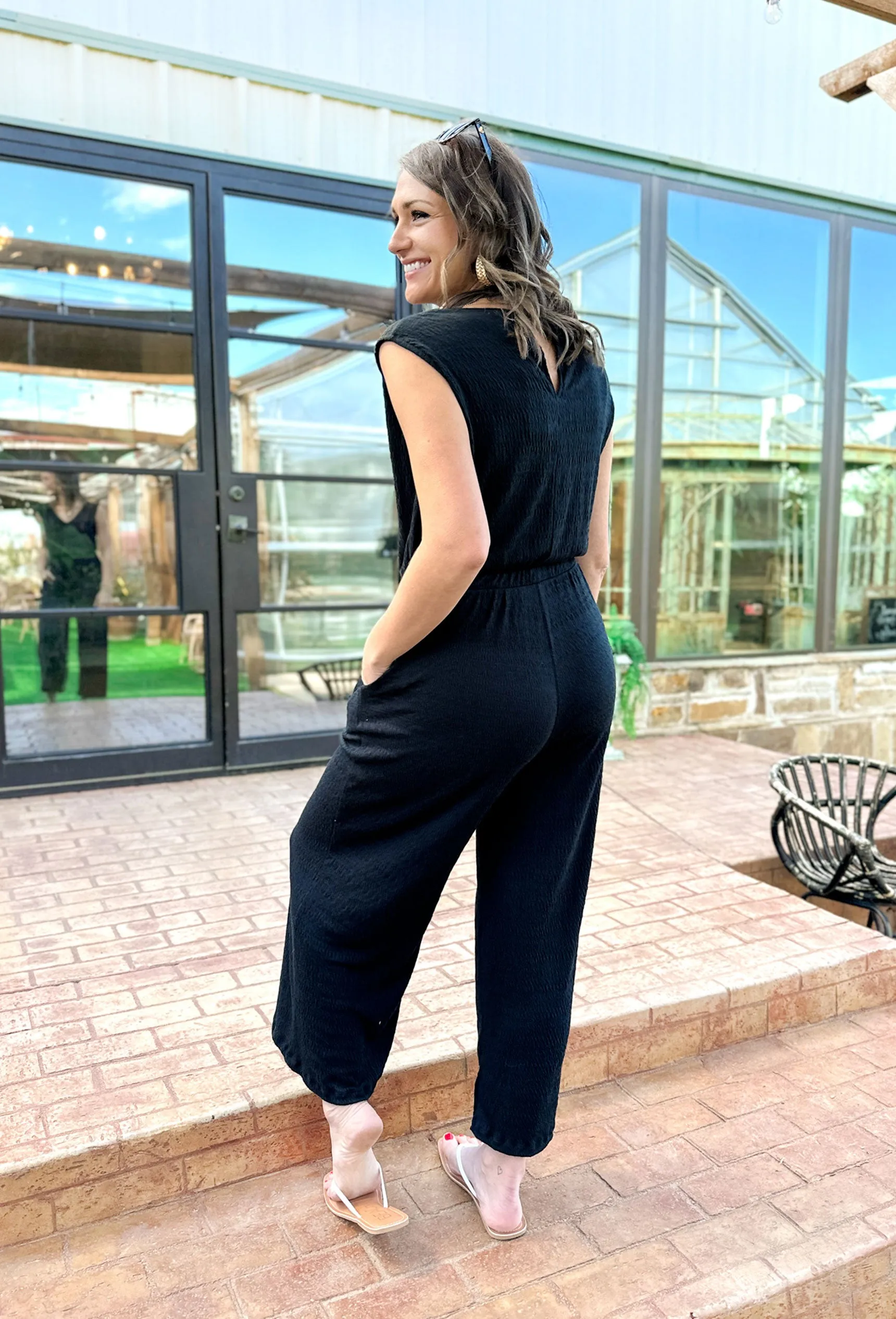 Z SUPPLY Lunch Date Pucker Jumpsuit