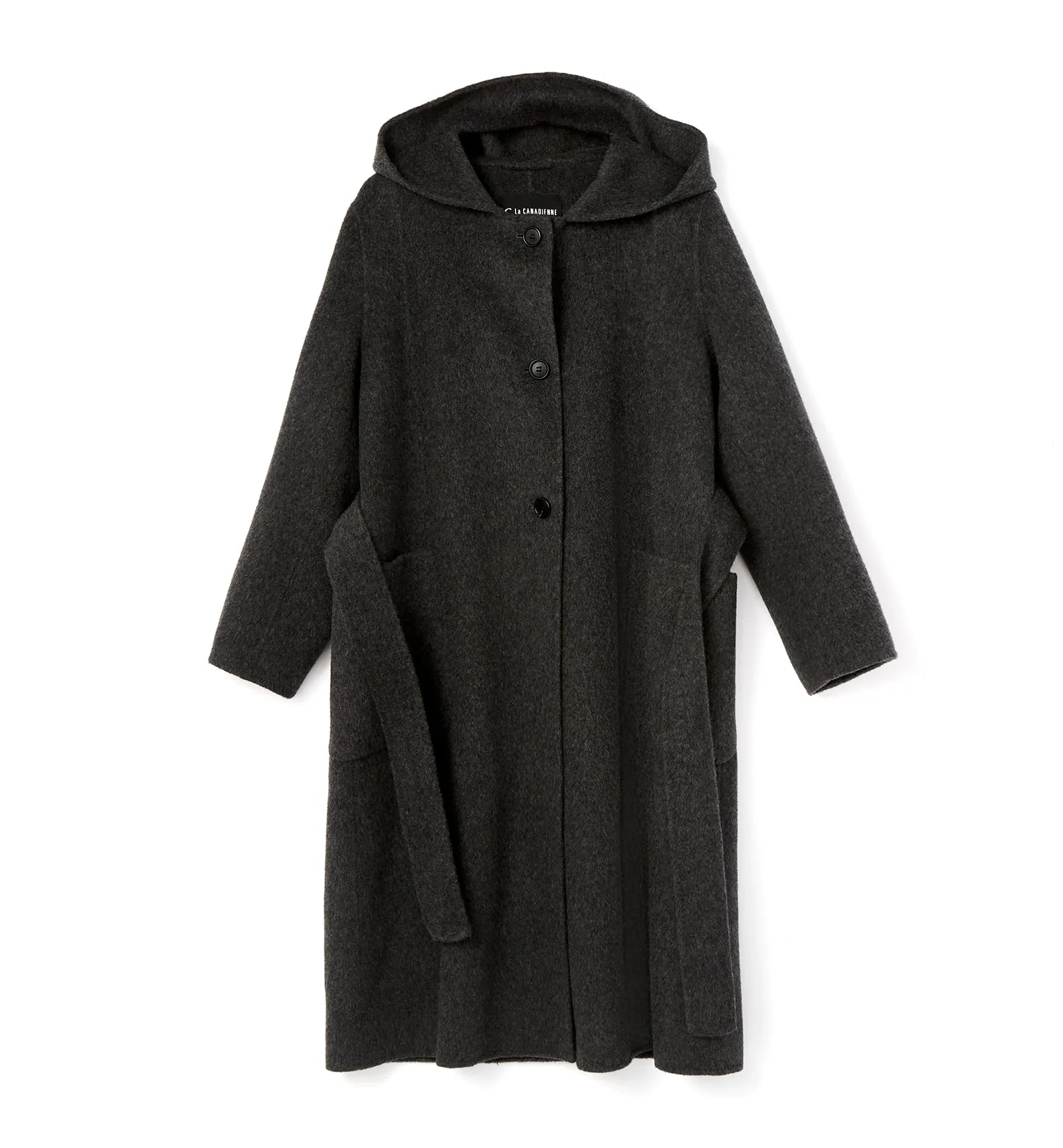 ZURI LONG HOODED WOOL COAT