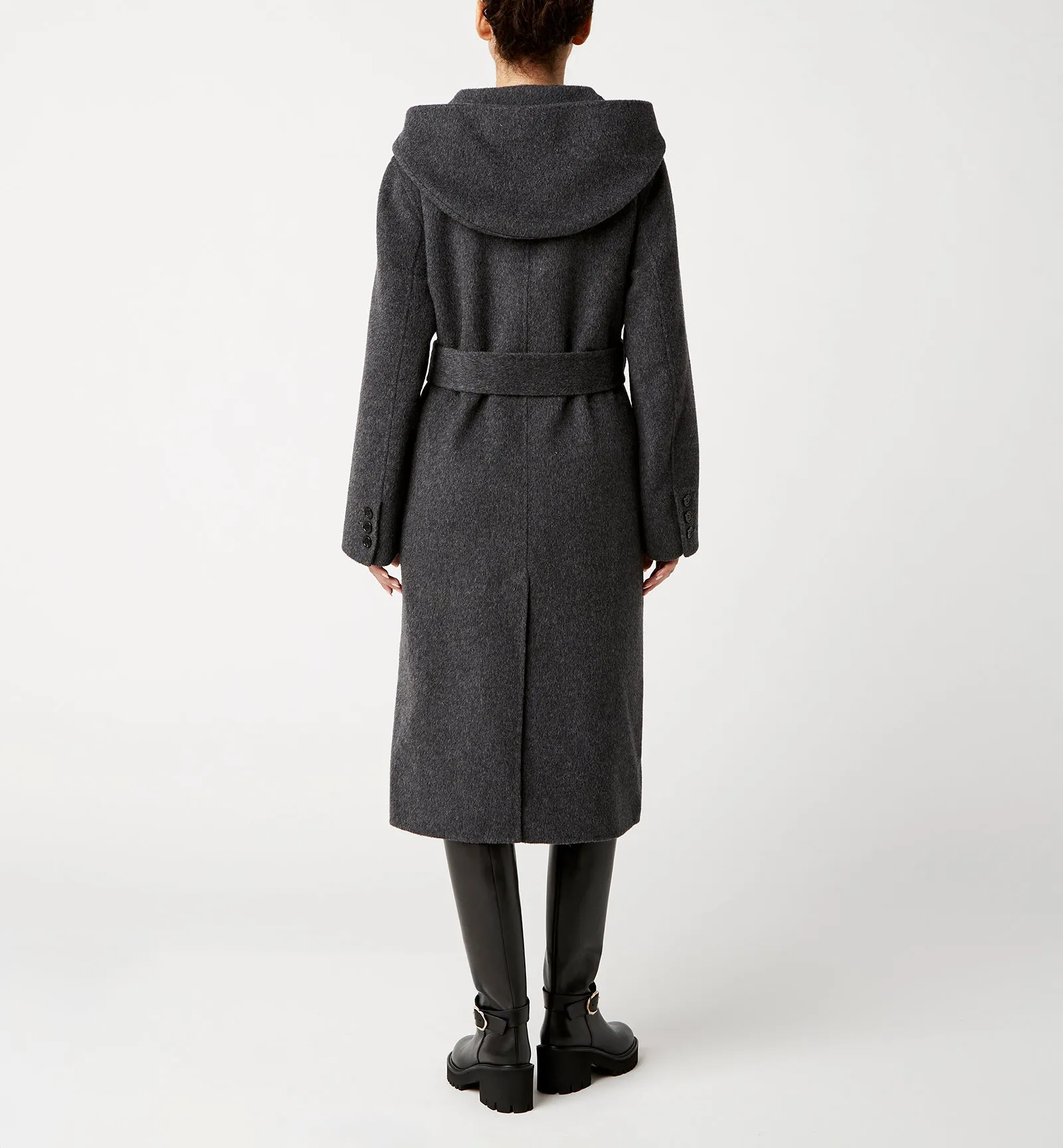 ZURI LONG HOODED WOOL COAT